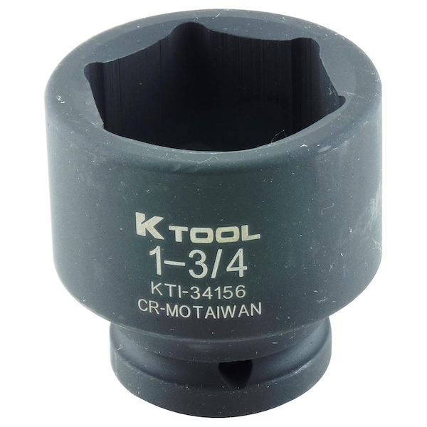 3/4" Drive Impact Socket black oxide, Shallow 6Pt, 3/4"Dr, 1-3/4